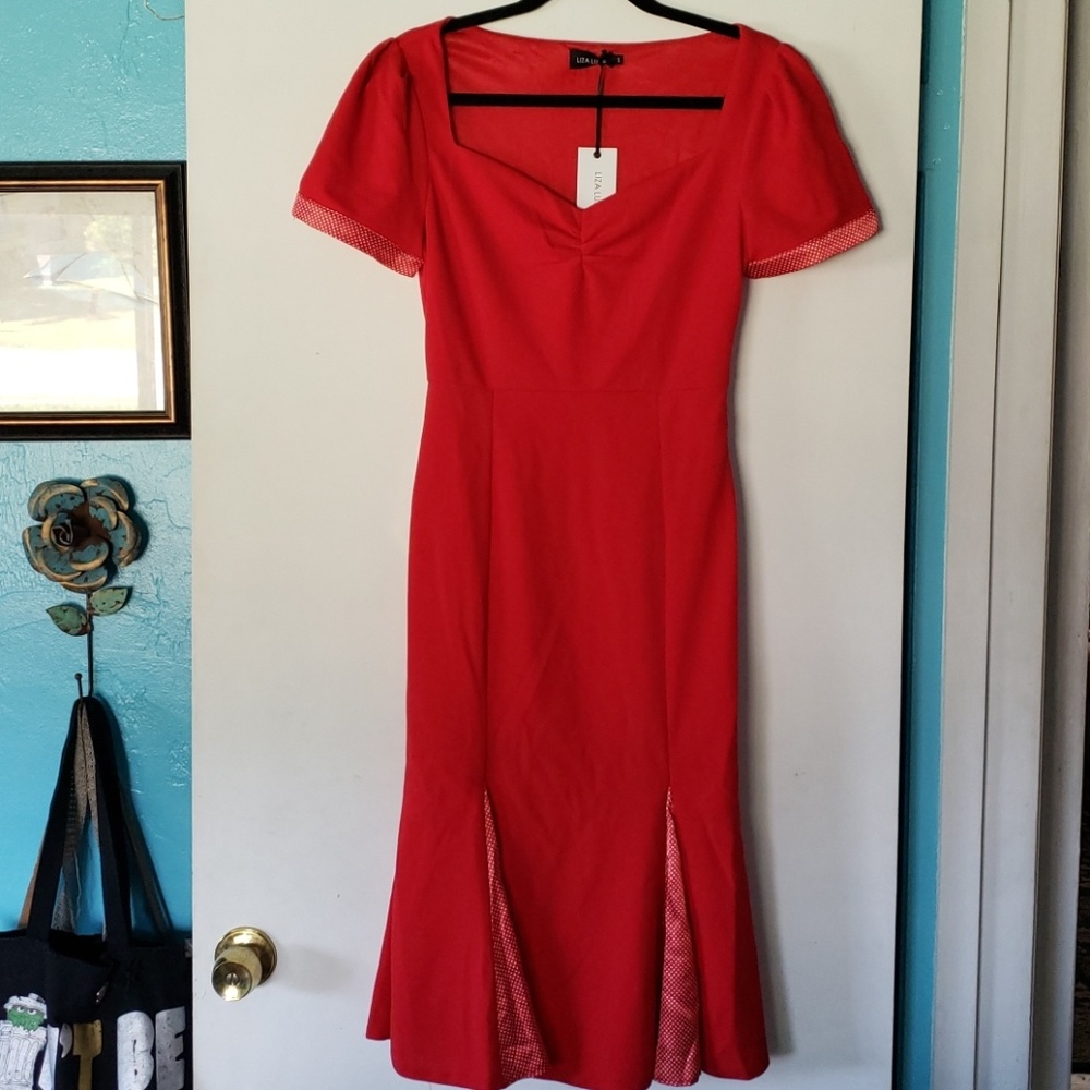NWT Liza Luxe Vintage Style Red Dress